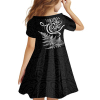 New Zealand Octopus Tattoo and Fern Family Matching Long Sleeve Bodycon Dress and Hawaiian Shirt Maori Pattern LT03 - Polynesian Pride