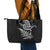 New Zealand Octopus Tattoo and Fern Leather Tote Bag Maori Pattern