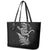 New Zealand Octopus Tattoo and Fern Leather Tote Bag Maori Pattern