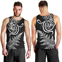 New Zealand Octopus Tattoo and Fern Men Tank Top Maori Pattern