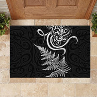 New Zealand Octopus Tattoo and Fern Rubber Doormat Maori Pattern