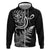 New Zealand Octopus Tattoo and Fern Zip Hoodie Maori Pattern