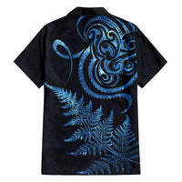 New Zealand Octopus Tattoo and Fern Family Matching Off Shoulder Maxi Dress and Hawaiian Shirt Maori Pattern Matariki Style LT03 - Polynesian Pride