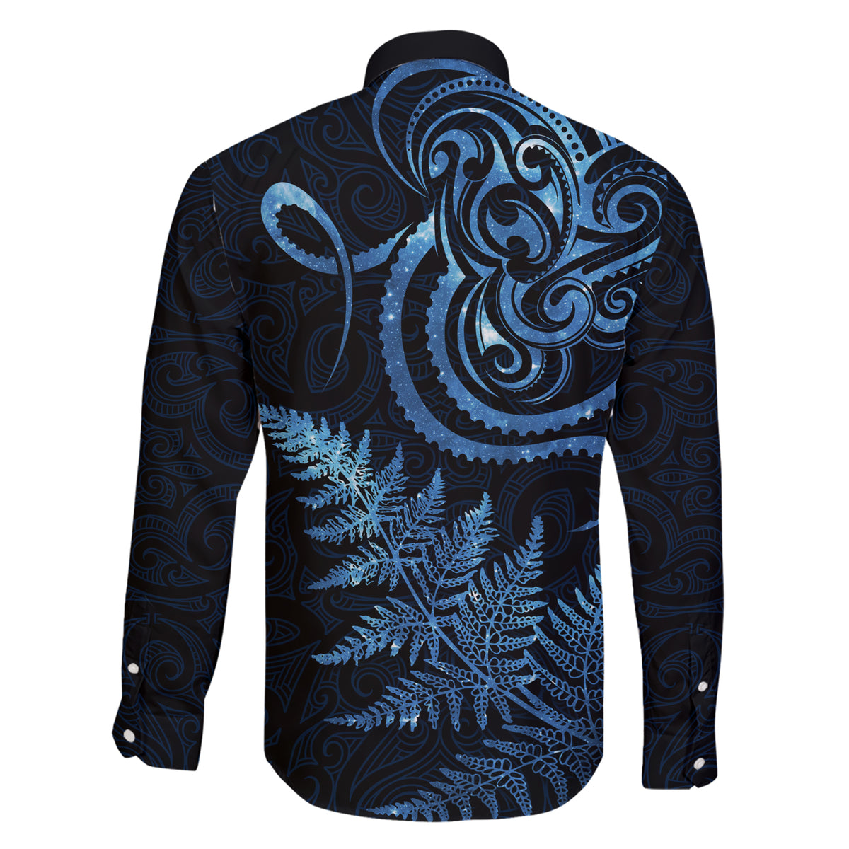 New Zealand Octopus Tattoo and Fern Family Matching Short Sleeve Bodycon Dress and Hawaiian Shirt Maori Pattern Matariki Style LT03 - Polynesian Pride