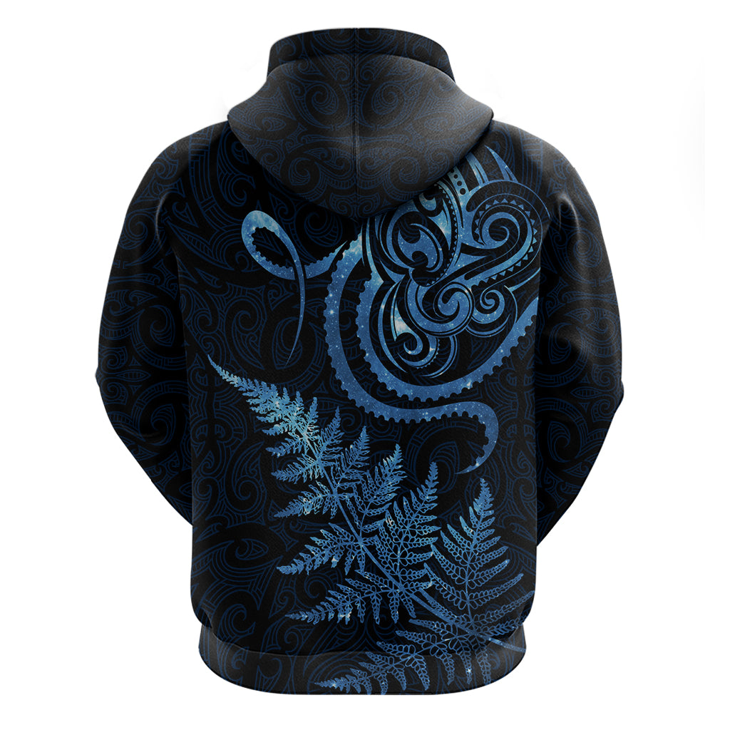 New Zealand Octopus Tattoo and Fern Hoodie Maori Pattern Matariki Style