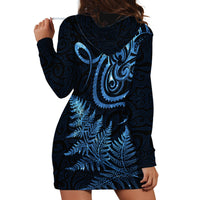 New Zealand Octopus Tattoo and Fern Hoodie Dress Maori Pattern Matariki Style LT03 - Polynesian Pride
