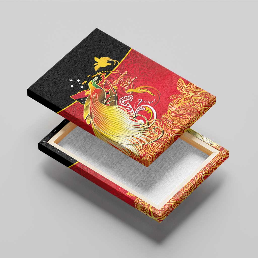 Papua New Guinea Independence Day Canvas Wall Art Happy Anniversary 50th Bird-of-paradise Melanesian Tattoos - Polynesian Pride