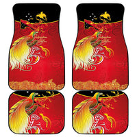 Papua New Guinea Independence Day Car Mats Happy Anniversary 50th Bird-of-paradise Melanesian Tattoos - Polynesian Pride