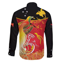 Papua New Guinea Independence Day Family Matching Off Shoulder Short Dress and Hawaiian Shirt Happy Anniversary 50th Bird-of-paradise Melanesian Tattoos - Polynesian Pride