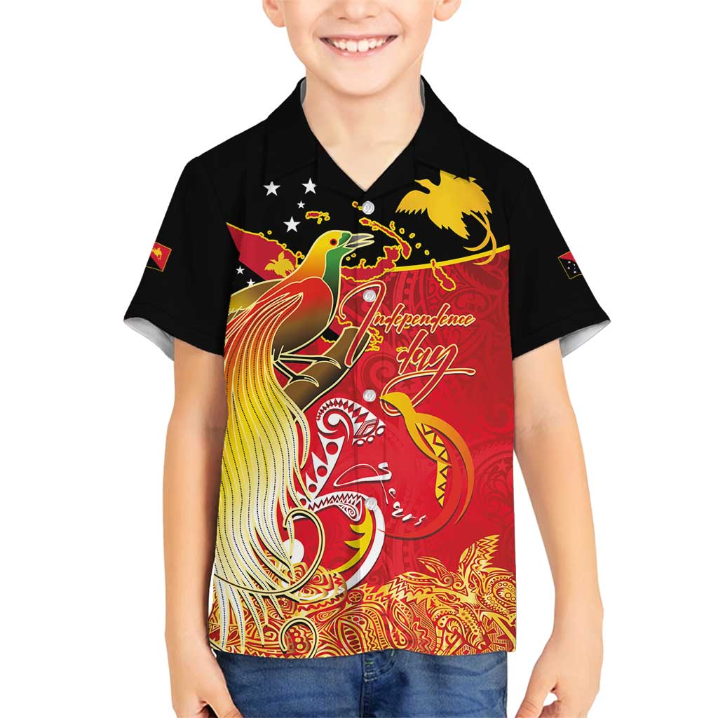 Papua New Guinea Independence Day Family Matching Summer Maxi Dress and Hawaiian Shirt Happy Anniversary 50th Bird-of-paradise Melanesian Tattoos - Polynesian Pride