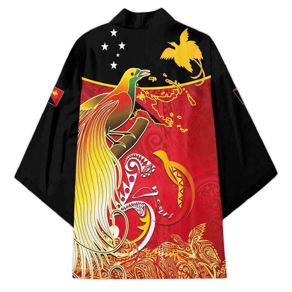 Papua New Guinea Independence Day Kimono Happy Anniversary 50th Bird-of-paradise Melanesian Tattoos - Polynesian Pride