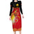 Papua New Guinea Independence Day Long Sleeve Bodycon Dress Happy Anniversary 50th Bird-of-paradise Melanesian Tattoos - Polynesian Pride