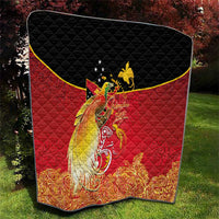 Papua New Guinea Independence Day Quilt Happy Anniversary 50th Bird-of-paradise Melanesian Tattoos - Polynesian Pride