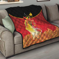 Papua New Guinea Independence Day Quilt Happy Anniversary 50th Bird-of-paradise Melanesian Tattoos - Polynesian Pride