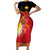 Papua New Guinea Independence Day Short Sleeve Bodycon Dress Happy Anniversary 50th Bird-of-paradise Melanesian Tattoos - Polynesian Pride