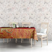 Papua New Guinea Independence Day Tablecloth Happy Anniversary 50th Bird-of-paradise Melanesian Tattoos - Polynesian Pride