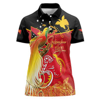 Papua New Guinea Independence Day Women Polo Shirt Happy Anniversary 50th Bird-of-paradise Melanesian Tattoos - Polynesian Pride