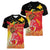 Papua New Guinea Independence Day Women V-Neck T-Shirt Happy Anniversary 50th Bird-of-paradise Melanesian Tattoos - Polynesian Pride