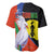 New Caledonia Baseball Jersey Kagu Bird and The Seal with Melanesian Culture - Polynesian Pride