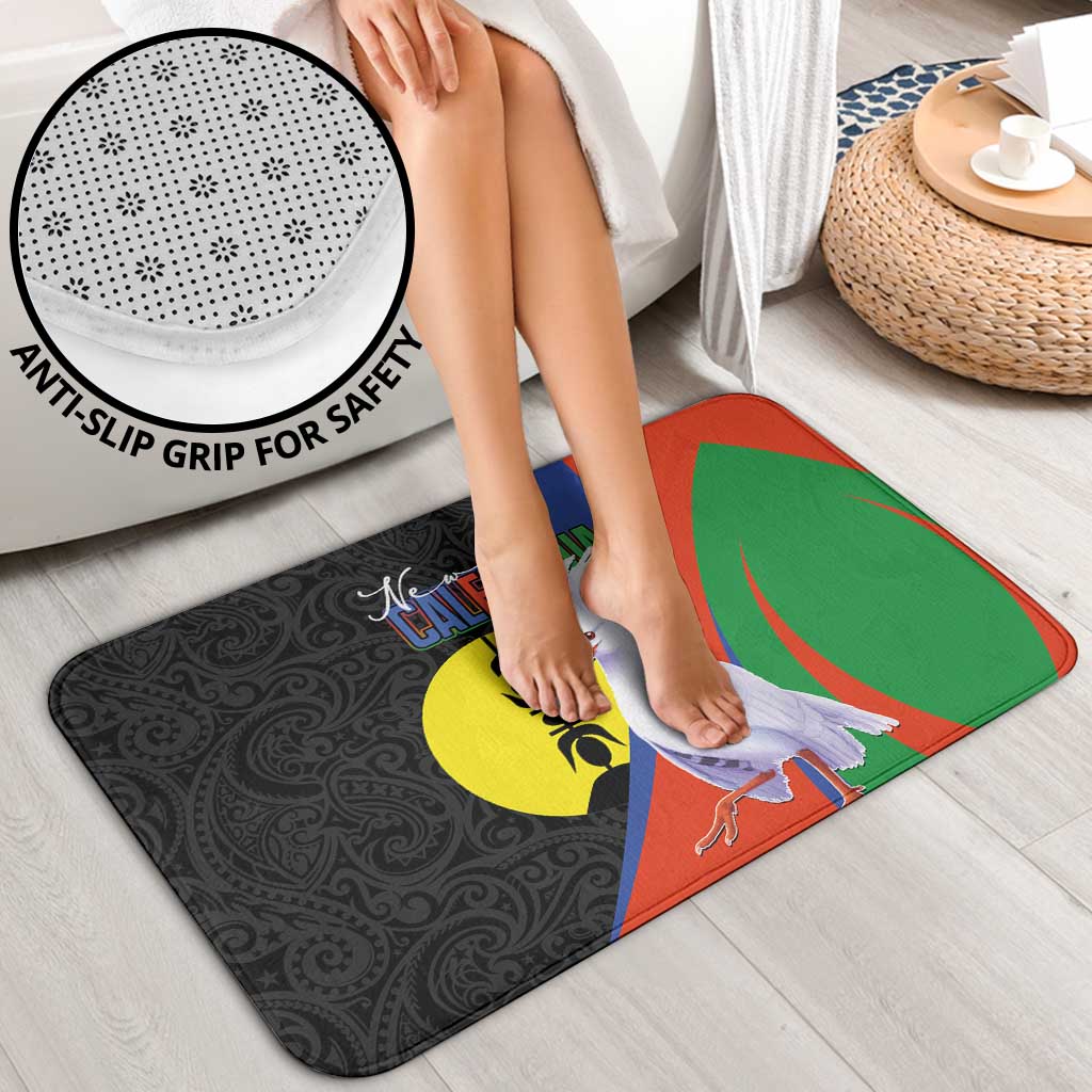 New Caledonia Bathroom Set Kagu Bird and The Seal with Melanesian Culture - Polynesian Pride