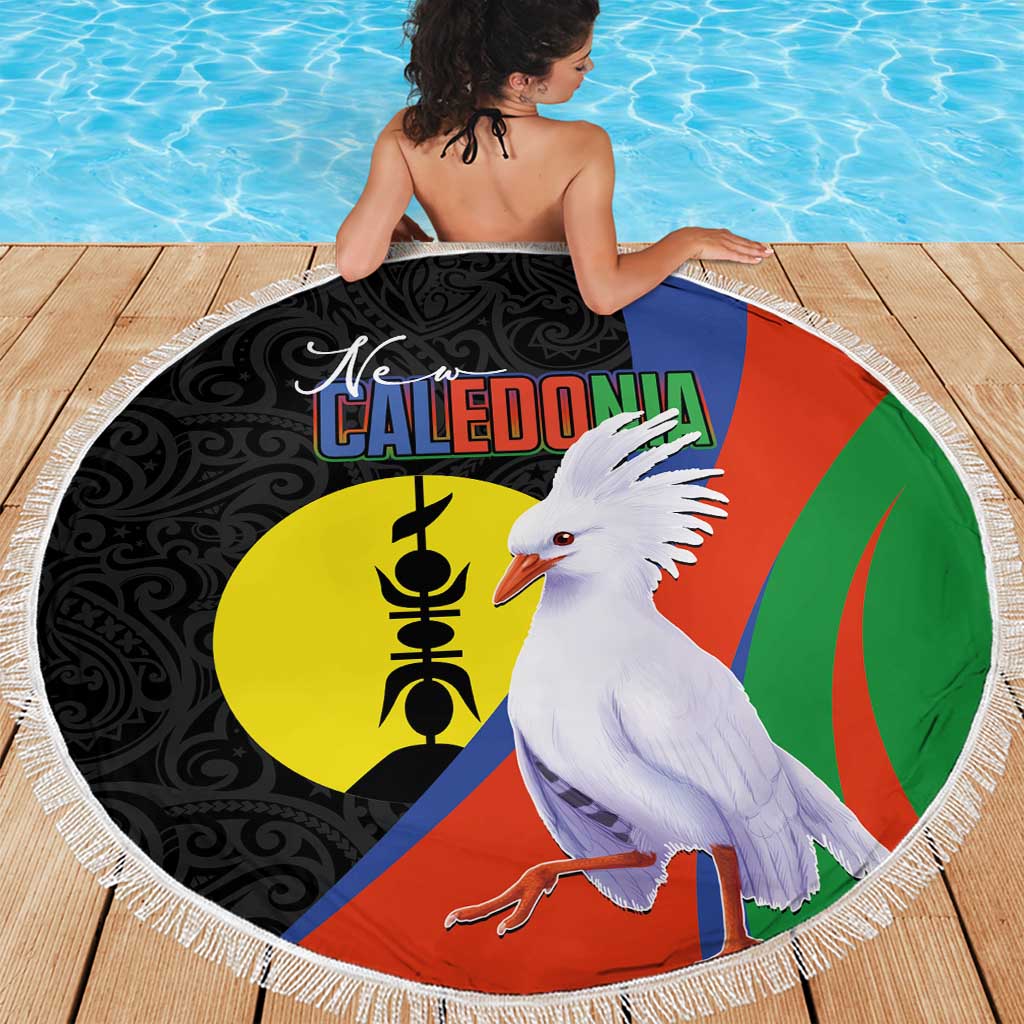 New Caledonia Beach Blanket Kagu Bird and The Seal with Melanesian Culture - Polynesian Pride