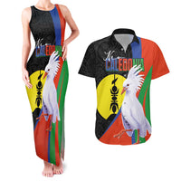 New Caledonia Couples Matching Tank Maxi Dress and Hawaiian Shirt Kagu Bird and The Seal with Melanesian Culture - Polynesian Pride