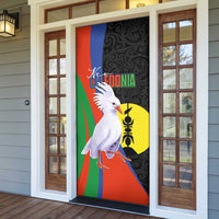 New Caledonia Door Cover Kagu Bird and The Seal with Melanesian Culture - Polynesian Pride
