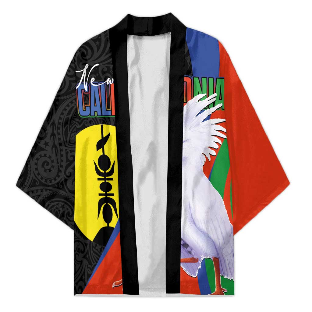 New Caledonia Kimono Kagu Bird and The Seal with Melanesian Culture - Polynesian Pride