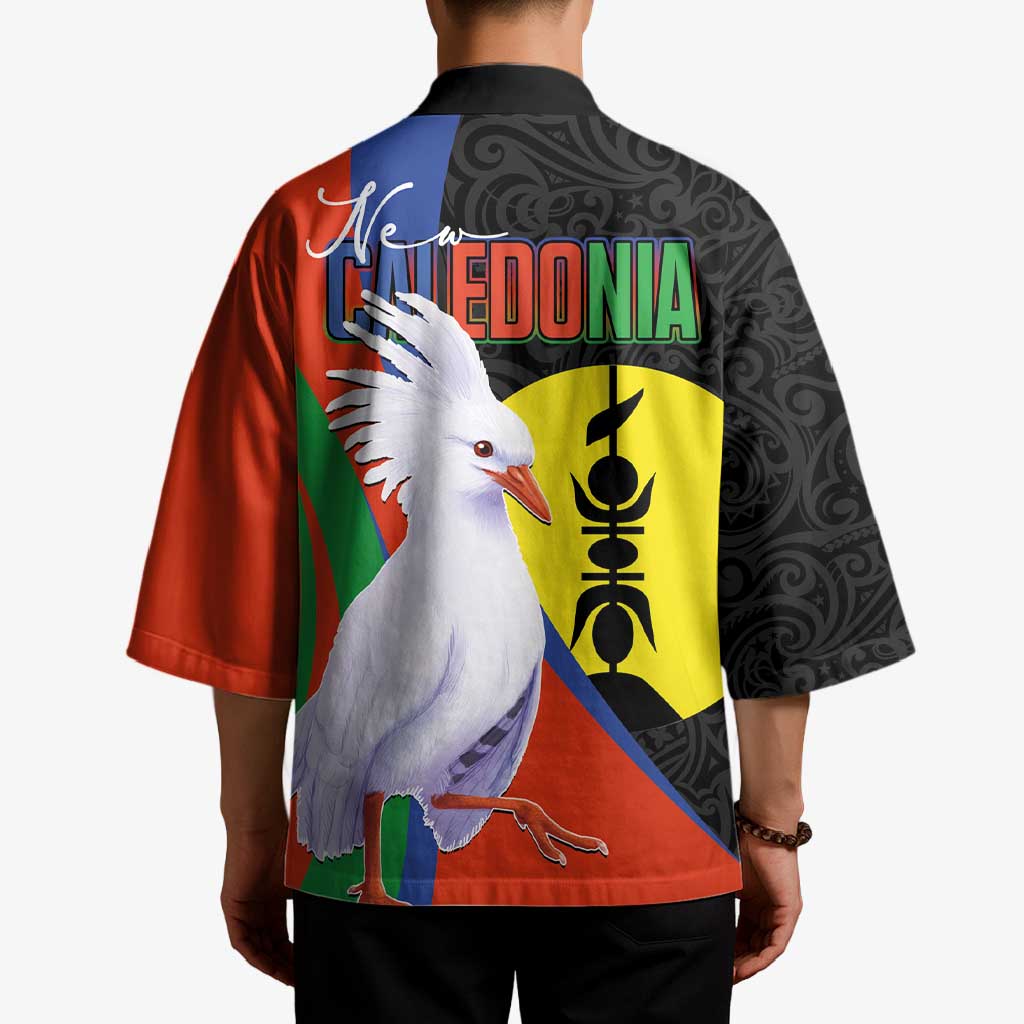 New Caledonia Kimono Kagu Bird and The Seal with Melanesian Culture - Polynesian Pride