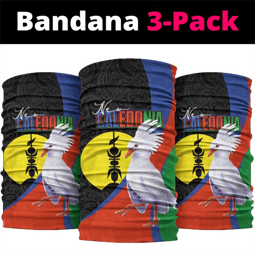 New Caledonia Neck Gaiter Kagu Bird and The Seal with Melanesian Culture - Polynesian Pride