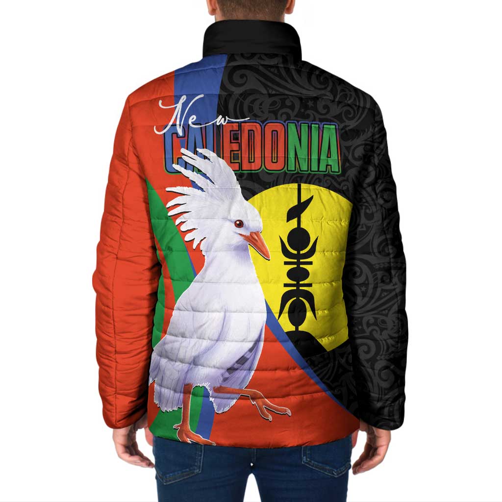 New Caledonia Padded Jacket Kagu Bird and The Seal with Melanesian Culture - Polynesian Pride