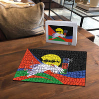 New Caledonia Puzzle Kagu Bird and The Seal with Melanesian Culture - Polynesian Pride