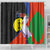 New Caledonia Shower Curtain Kagu Bird and The Seal with Melanesian Culture - Polynesian Pride