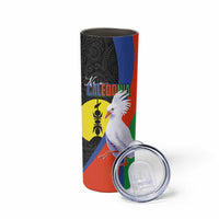 New Caledonia Skinny Tumbler Kagu Bird and The Seal with Melanesian Culture - Polynesian Pride