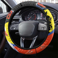 New Caledonia Steering Wheel Cover Kagu Bird and The Seal with Melanesian Culture - Polynesian Pride