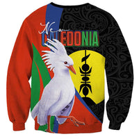 New Caledonia Sweatshirt Kagu Bird and The Seal with Melanesian Culture - Polynesian Pride