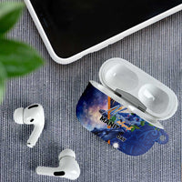 Marshall Islands Manit Day AirPods Case Grunge National Flag with Whales and Tribal Tattoos - Polynesian Pride