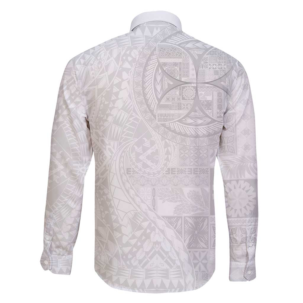 Samoan Culture-Lotu Tamaiti Family Matching Long Sleeve Bodycon Dress and Hawaiian Shirt Siapo and Polynesian Art Tattoos - Polynesian Pride