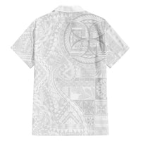 Samoan Culture-Lotu Tamaiti Family Matching Short Sleeve Bodycon Dress and Hawaiian Shirt Siapo and Polynesian Art Tattoos - Polynesian Pride