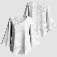 Samoan Culture-Lotu Tamaiti Kimono Sleeve Blouse Siapo and Polynesian Art Tattoos - Polynesian Pride