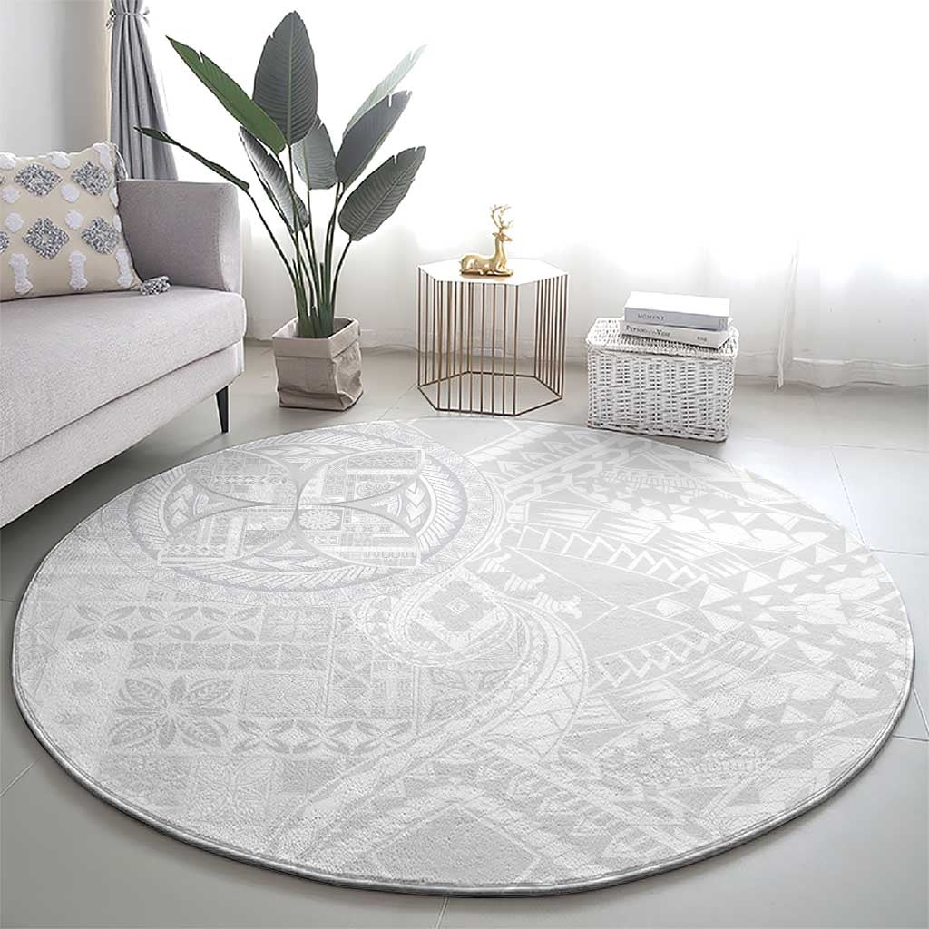 Samoan Culture-Lotu Tamaiti Round Carpet Siapo and Polynesian Art Tattoos - Polynesian Pride