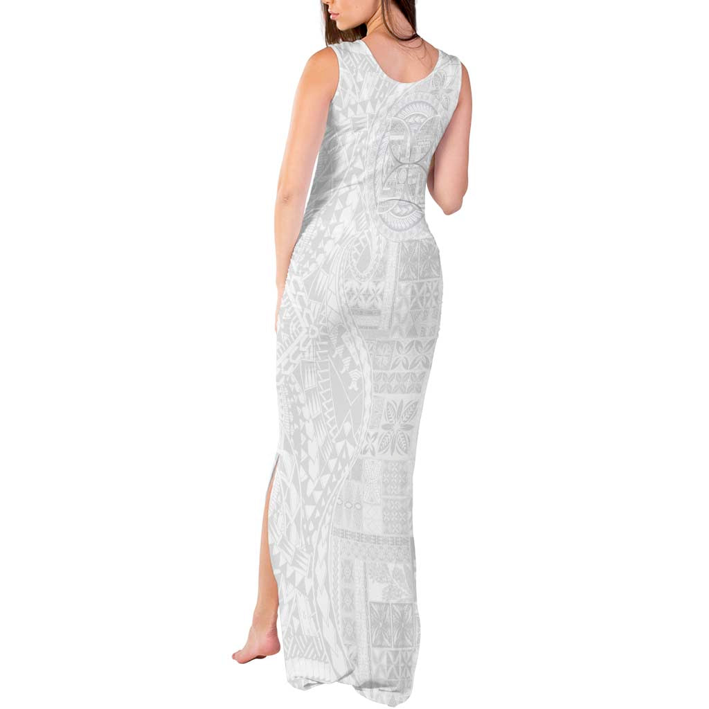 Samoan Culture-Lotu Tamaiti Tank Maxi Dress Siapo and Polynesian Art Tattoos LT03 - Polynesian Pride