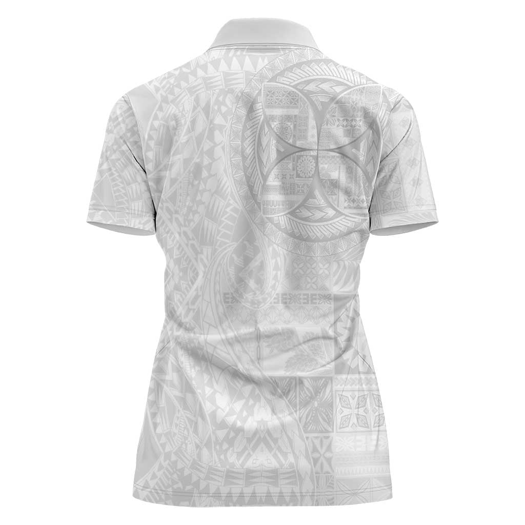 Samoan Culture-Lotu Tamaiti Women Polo Shirt Siapo and Polynesian Art Tattoos LT03 - Polynesian Pride
