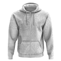 Samoan Culture-Lotu Tamaiti Zip Hoodie Siapo and Polynesian Art Tattoos LT03 Zip Hoodie White - Polynesian Pride