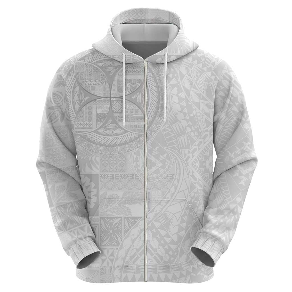 Samoan Culture-Lotu Tamaiti Zip Hoodie Siapo and Polynesian Art Tattoos LT03 - Polynesian Pride