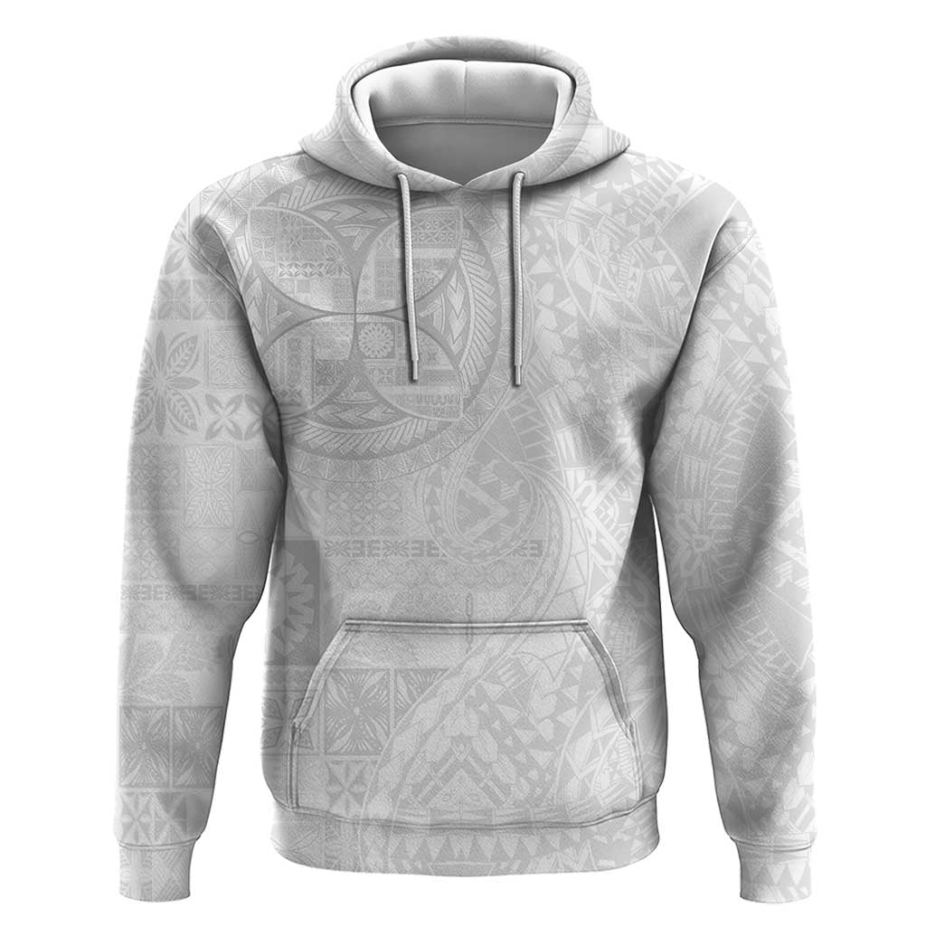 Samoan Culture-Lotu Tamaiti Zip Hoodie Siapo and Polynesian Art Tattoos LT03 Pullover Hoodie White - Polynesian Pride