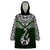 Custom Aotearoa New Zealand Wearable Blanket Hoodie Silver Fern and Matau with Maori Tribal Green Style LT03 One Size Green - Polynesian Pride