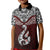 Custom Aotearoa New Zealand Kid Polo Shirt Silver Fern and Matau with Maori Tribal Red Style LT03 Kid Red - Polynesian Pride