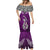 Aotearoa New Zealand Mermaid Dress Silver Fern and Matau with Maori Tribal Pink Style LT03 - Polynesian Pride