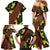 Samoan Culture Family Matching Mermaid Dress and Hawaiian Shirt Hibiscus and Ula Fala with Tapa Pattern Black Color
